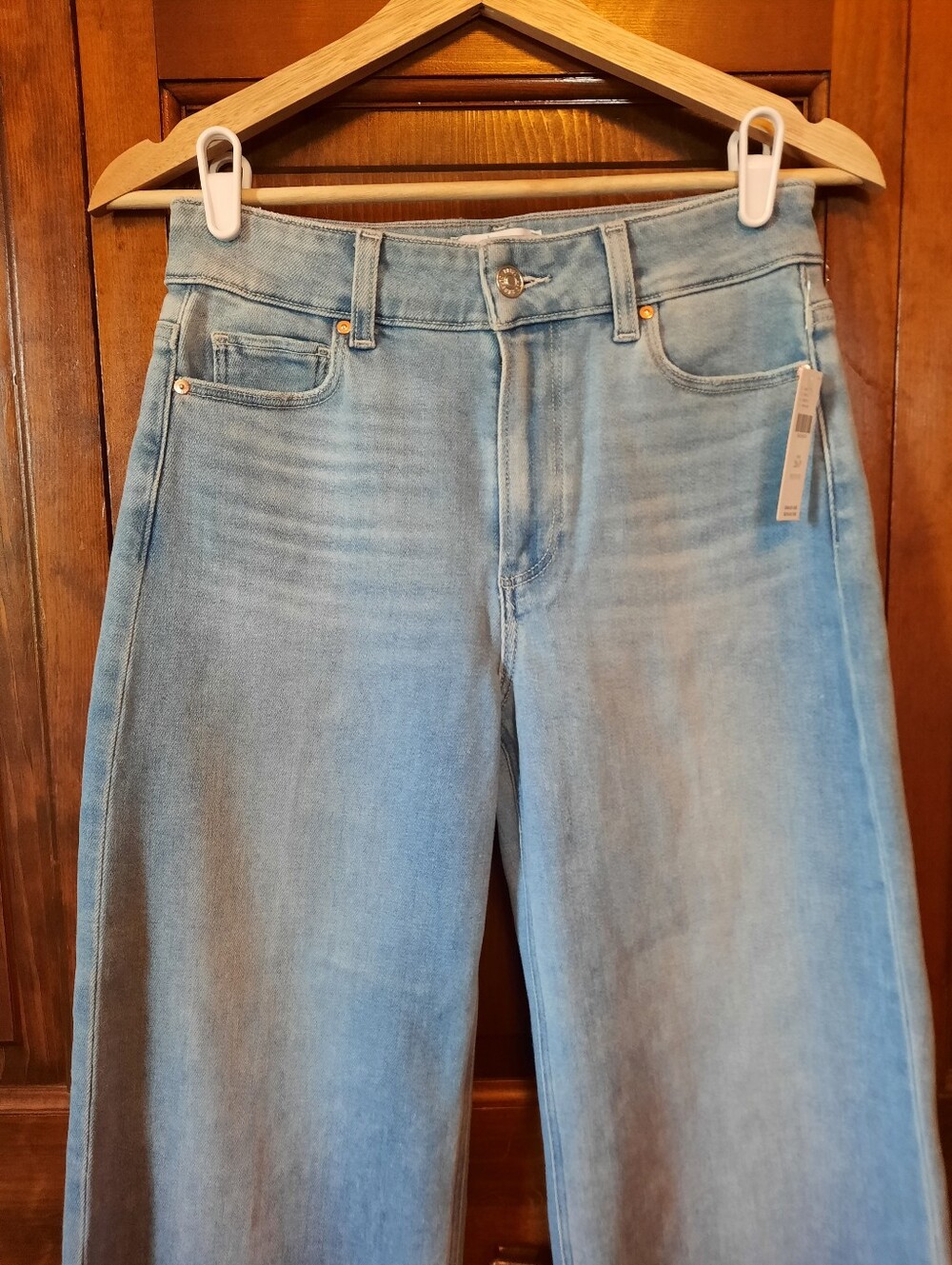 🛍 NWT Paige Anessa Park Avenue Wide Leg Jean High-rise Relaxed Denim Size 26P - Picture 5 of 16